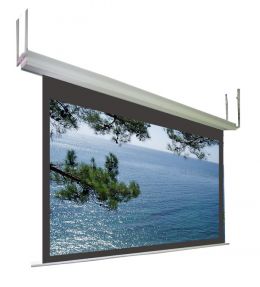 Купить экран для проектора 4 метра с электроприводом | C матово-белым полотном большого размера Rollo Jumbo - компания VEGA AV